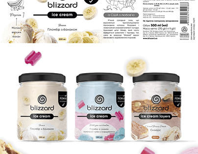 Ice cream label design