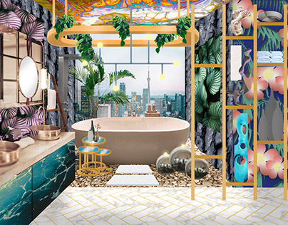 Luxury Urban Tropical Bathroom