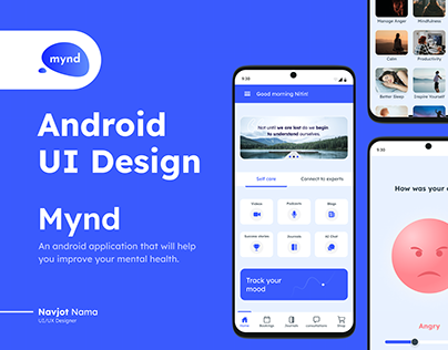 Mental Health Care App Android UI
