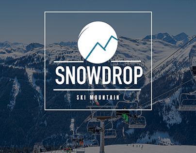 SNOWDROP- ski area logo Design