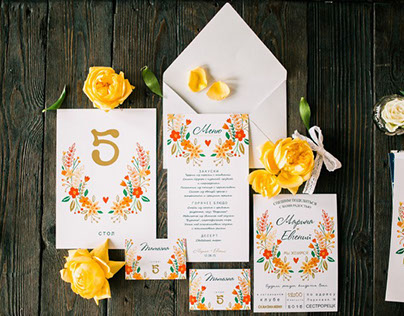 Sets of wedding paper