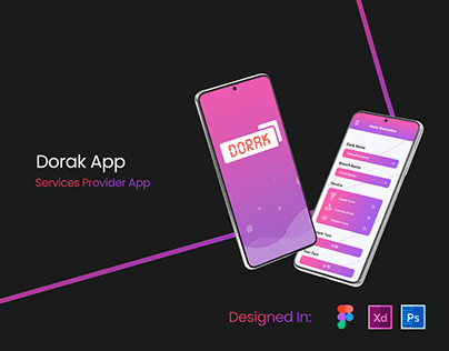 Dorak Services Provider App UI