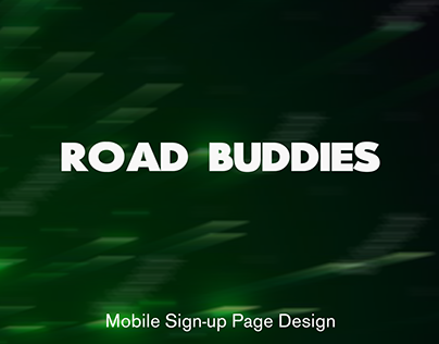 Road Buddies sign up page