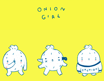 onion girl : character design and sticker pack