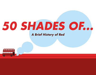 Infographic. A brief history of the color red.