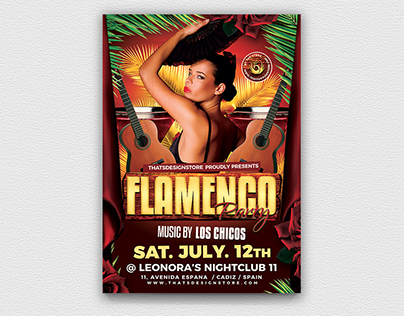 Flamenco Party Flyer Template