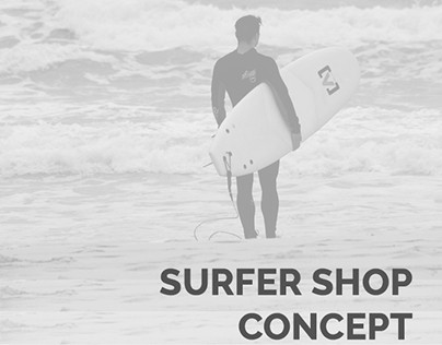 Shop concept /responsive/ for surfboards and apparel