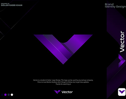 Vector Logo Design / Modern V Letter