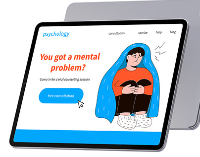 Illustrations for psychological website vector