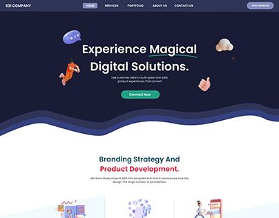 Digital Marketing Agency Website Design Concept