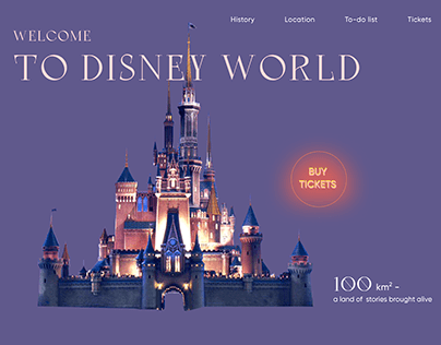 Disneyland landing page - design
