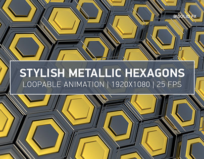 Stylish Metallic Hexagons