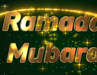 Ramadan Mubarak 3D Text Animation