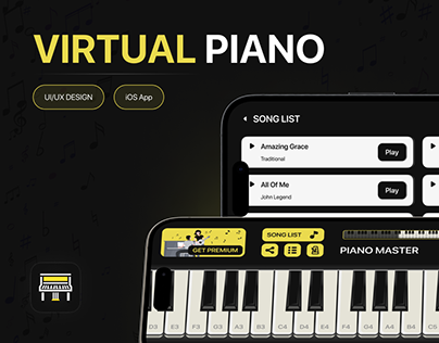 Virtual Piano app ui/ux