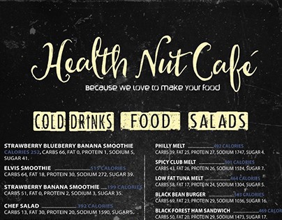 Health Nut Cafe' Poster
