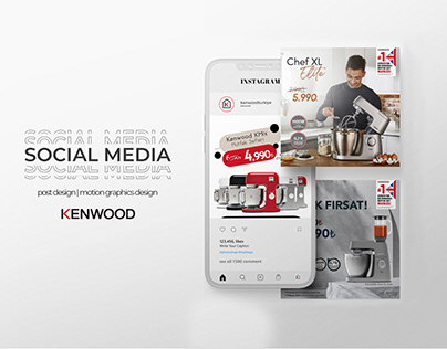Project thumbnail - Kenwood social media ig post | motion post design