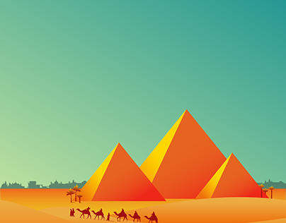 Desert Pyramid Scene