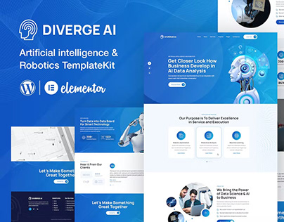 Diverge AI Template Kit Robotics Elementor
