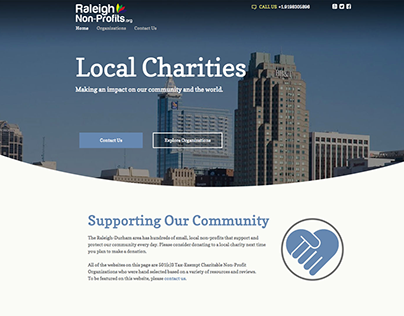 Raleigh Non-Profits Website & Logo