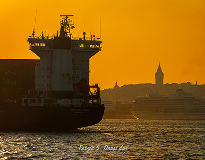 Golden hour of Bosphorus