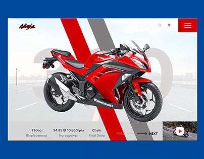 Motorcycle website hero / Kawasaki Ninja 300