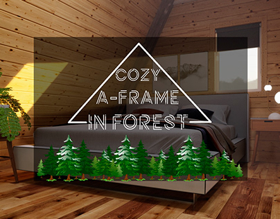 Cozy A-FRAME HOUSE in forest
