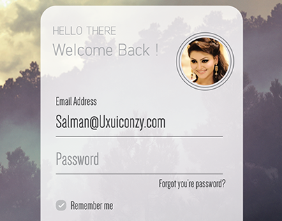 Login Layout Designed by Syed Salman Ahmed