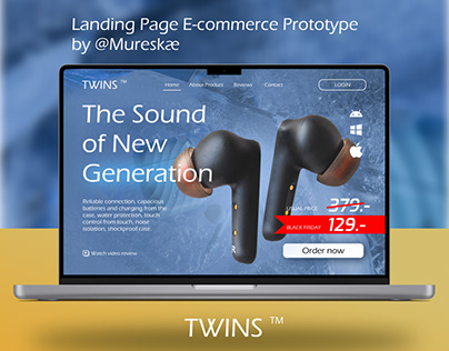 Landing page. E-commerce Headphones Concept