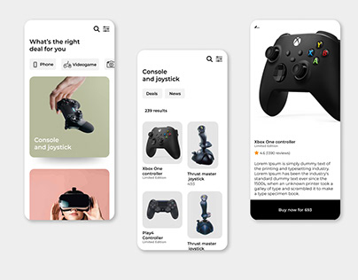 Online Shopping App interface Design