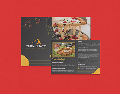 Terraintaste restaurant post card Mock-up