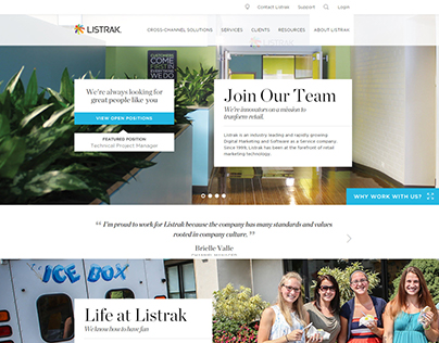 Web Page Design & Front-End Development for Listrak