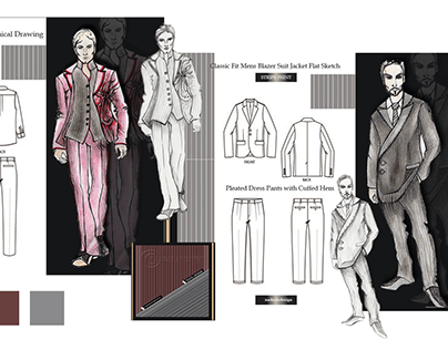 Men's Elegant and Classic Stripes Suits Portfolio