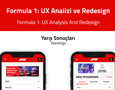 Formula 1: UX Analizi ve Redesign