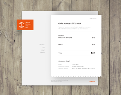 Daily UI 017 : Email Receipt