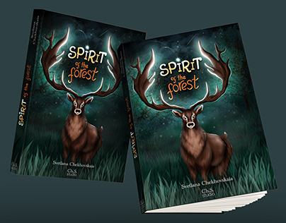 BOOK COVER illustration. Novel "Spirit of the Forest"
