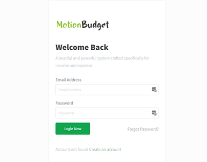 Motion Budget - Budget Planning Website