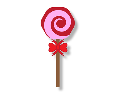 Valentines Day Sweet Lollipop Free Vector and PNG