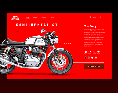 Royal Enfield Continental GT Landing Page & App Design