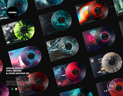 Special Effects Vinyl Record & Cover Mockup Set