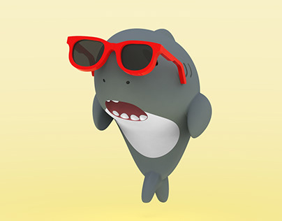 Shark with sunglasses