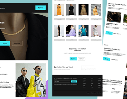 Fashion Website landing page UI design