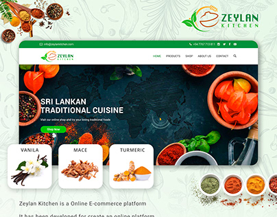 Zeylan Kitchen Website + Logo Design