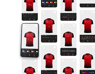 T-shirt design app UI