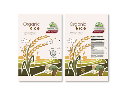 Premium Rice bran oil package illustration