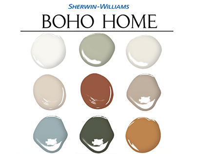 Boho Home Paint Palette, Bohem House, Sherwin Williams