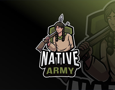 Native Army Logo Template
