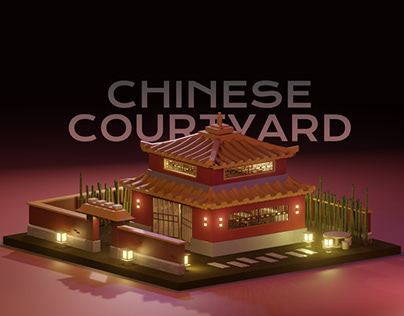 3D Modelling | Low Poly Chinese Courtyard