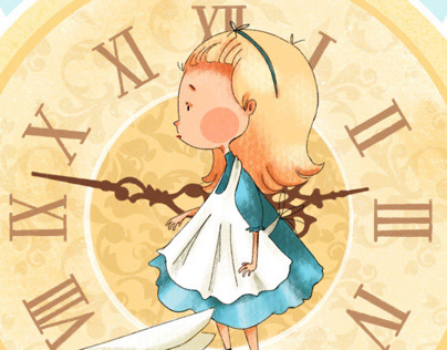 Alice & the White Rabbit illustration