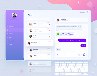 Chat Dashboard Screen Design
