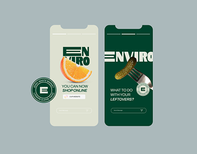 Project thumbnail - ENVIRO - Sustainable food retailer brand identity